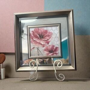 Floral Art in Silver Frame